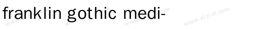 franklin gothic medi字体转换